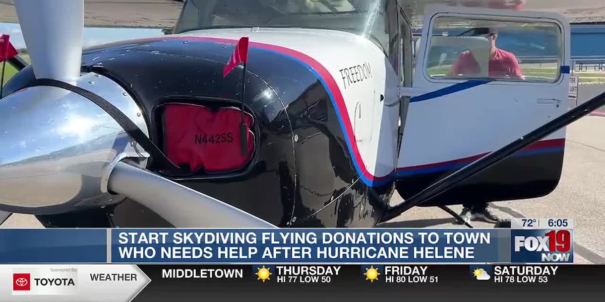 Middletown skydiving business flying supplies to Hurricane Helene victims [Video]