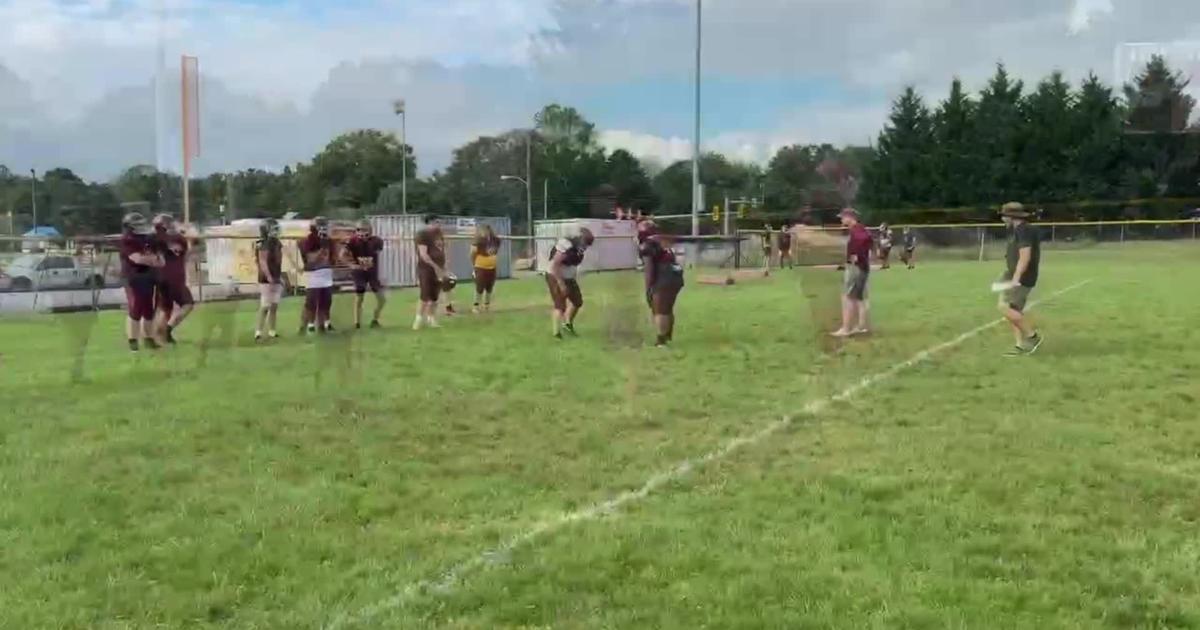 Brookville football players go through drills [Video]