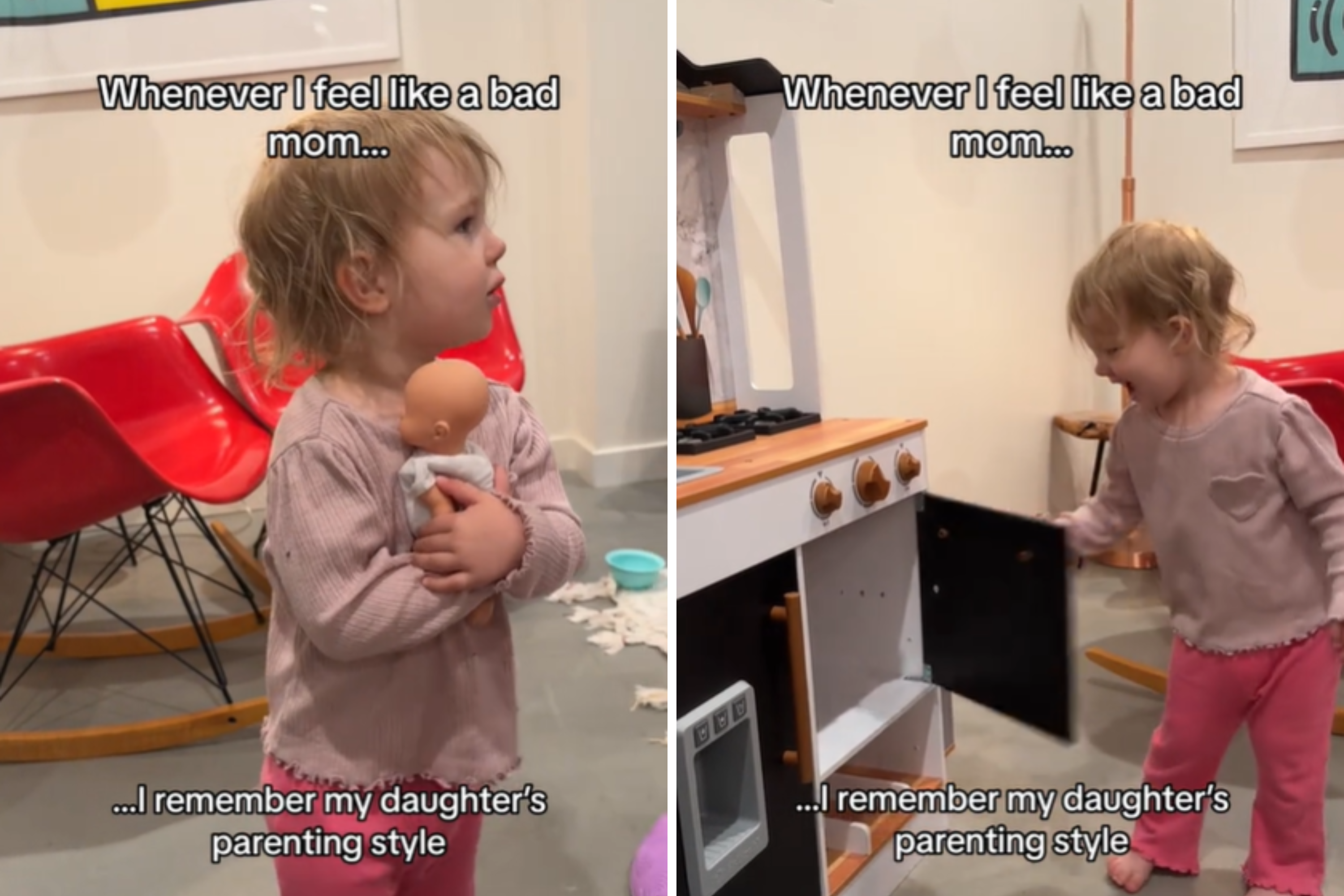 Woman Worries She’s a ‘Bad Mom,’ Then Witnesses Toddler’s Parenting Style [Video]