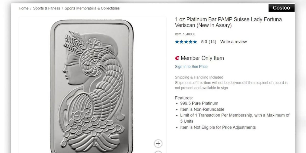 Costco is now selling platinum bars [Video]