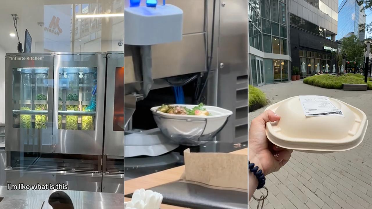 TikTok video shows new robotic machine make salad bowl at fast-food restaurant