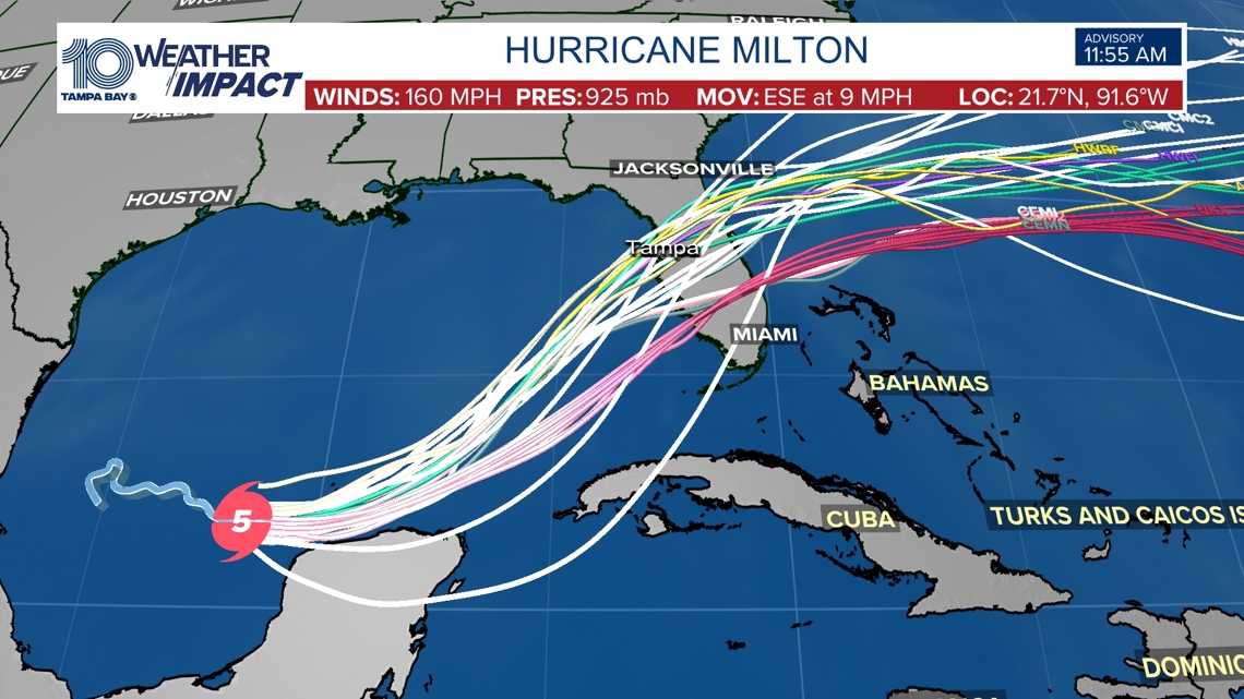 Track Hurricane Milton: Spaghetti, forecast cone, alerts [Video]