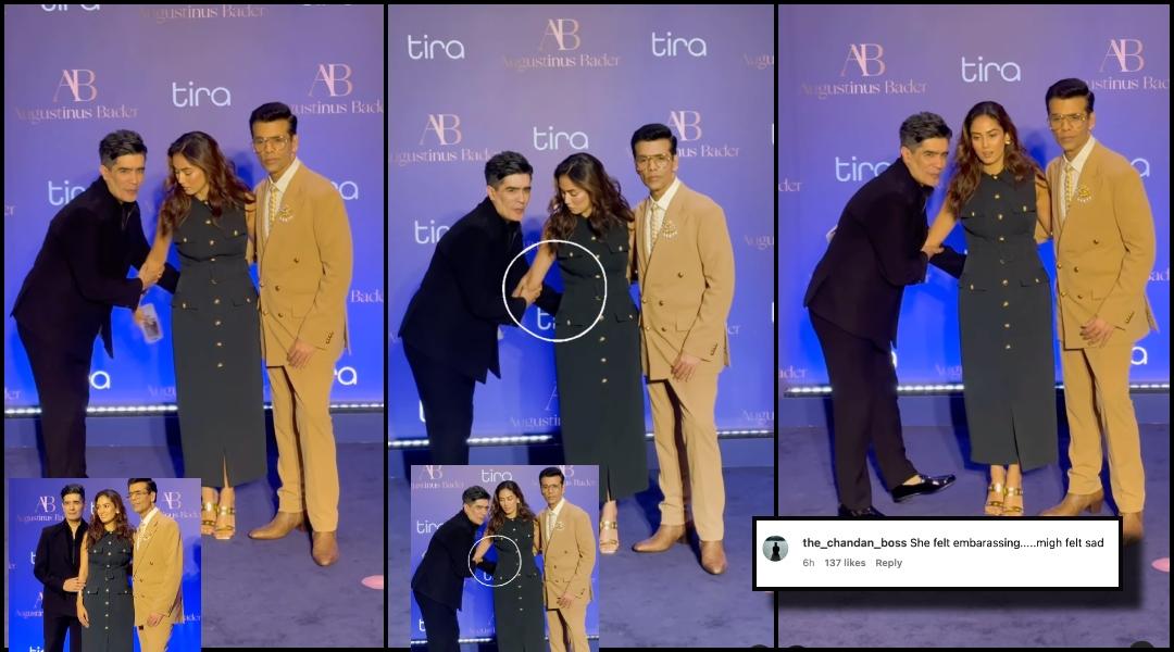 ‘Awkward, embarrassing’: Mira Rajput’s forearm gets stuck at Manish Malhotra’s back [Reactions] [Video]