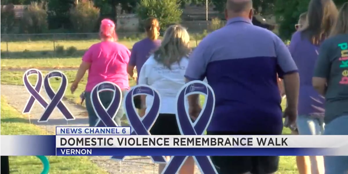 Domestic violence survivors, advocates attend Remembrance Walk in Vernon [Video]