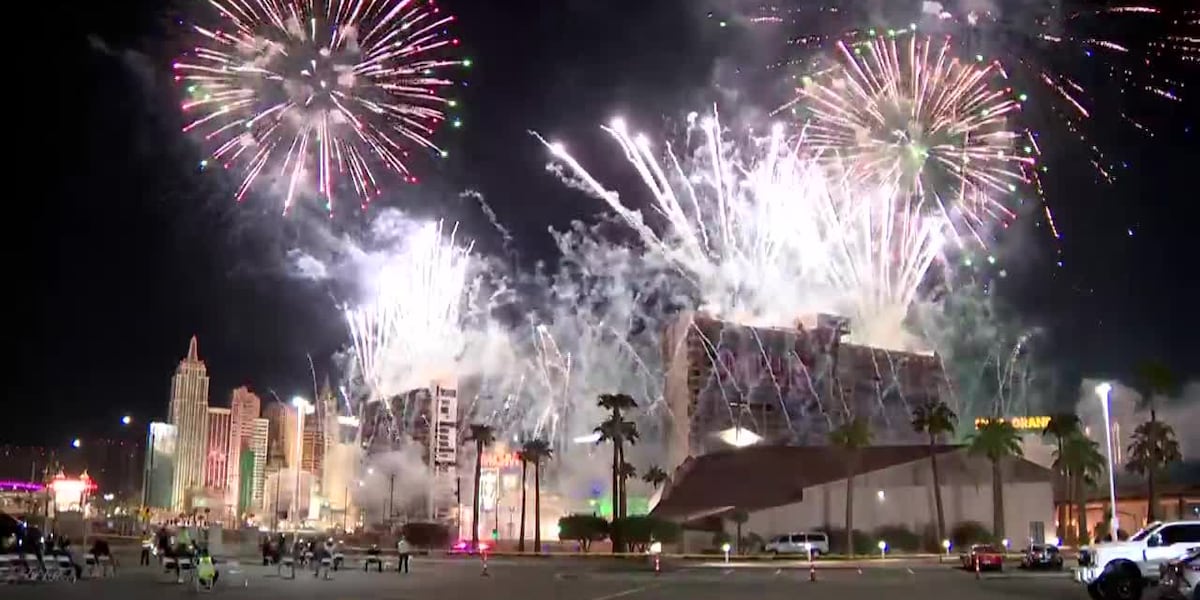 Tropicana implosion heralded with fireworks [Video]