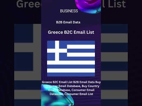 Greece B2C Email List | B2B Email Data [Video]