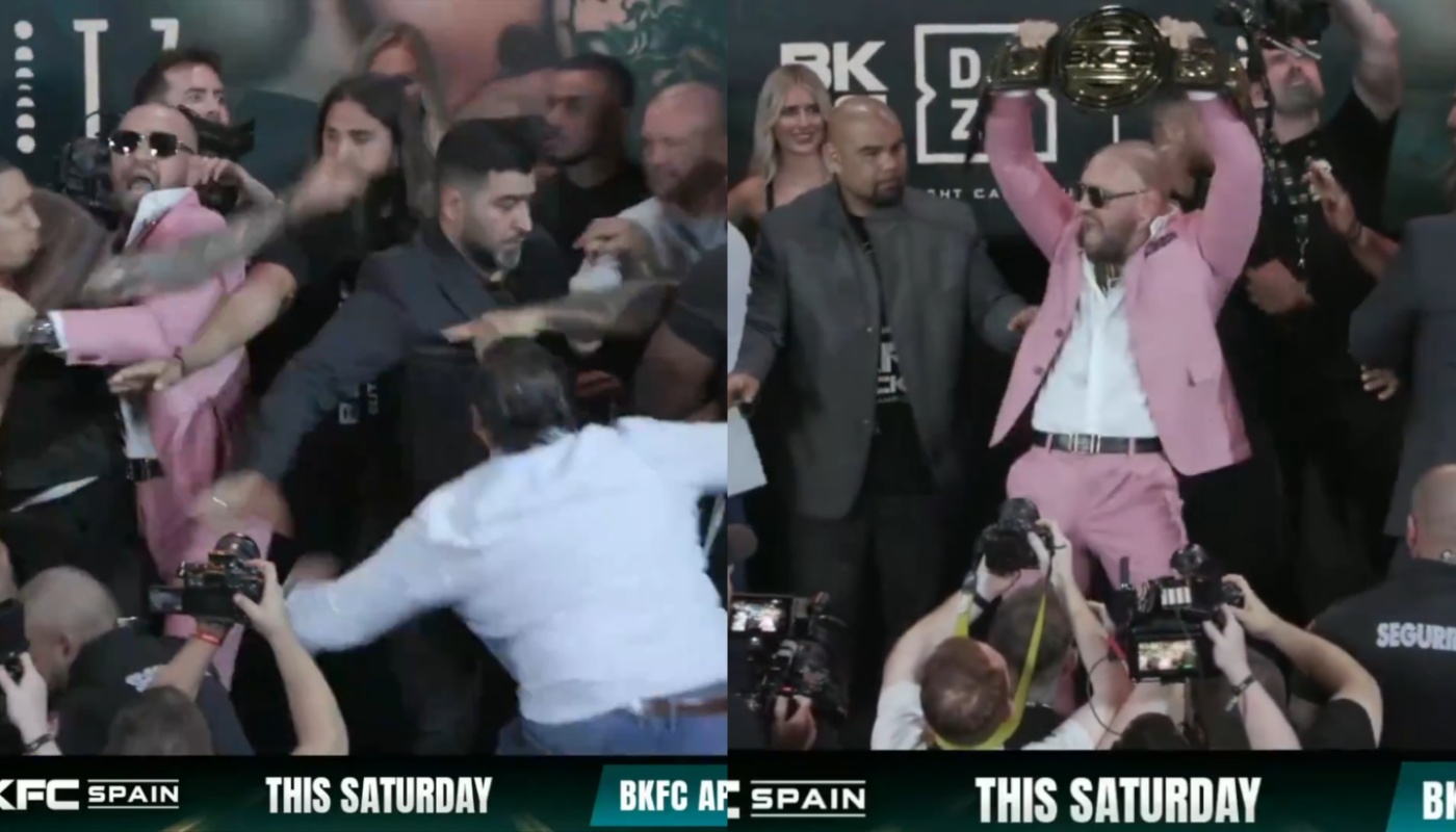 VIDEO | Conor McGregor breaks up a brawl at the Bare Knuckle FC: Spain weigh-in [Video]