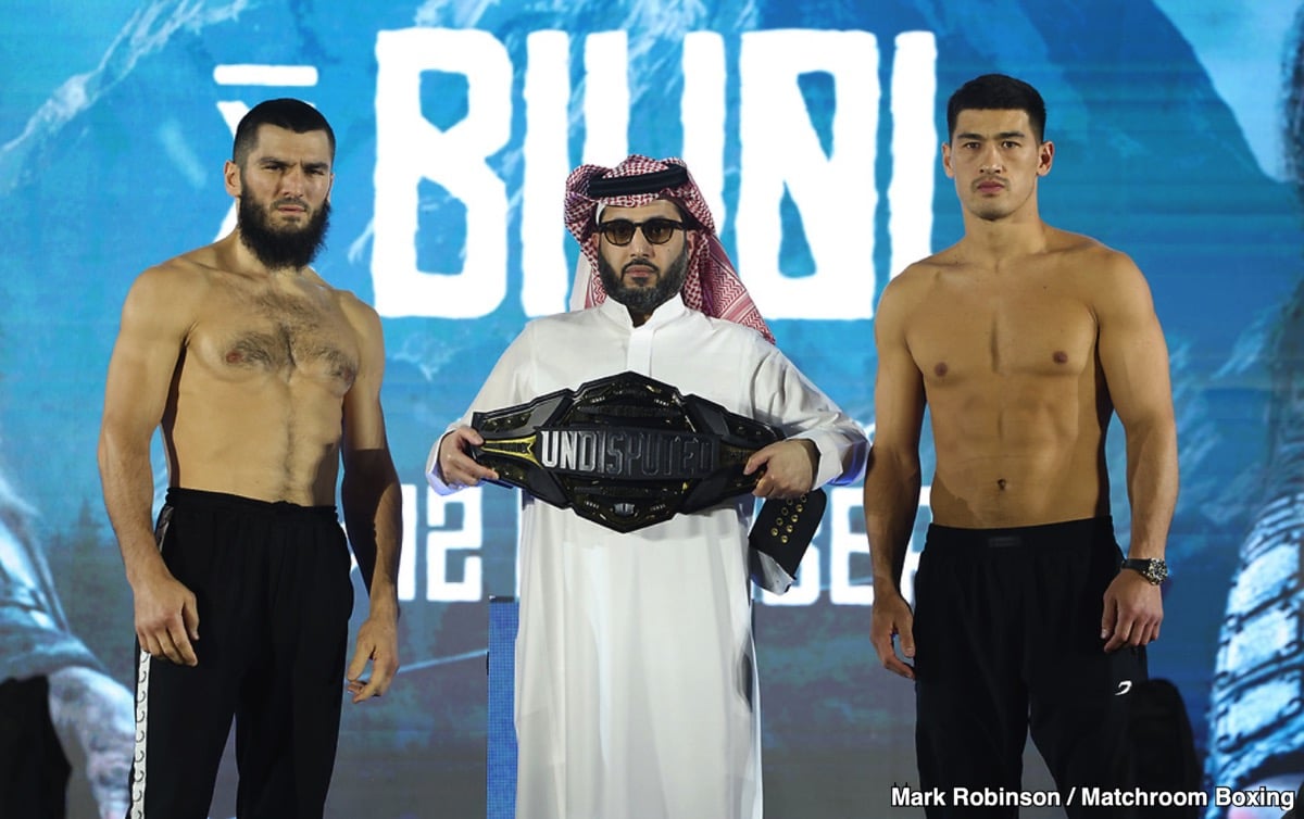 Artur Beterbiev 174.96 Vs. Dmitry Bivol 174.12 – Weigh-in Results [Video]