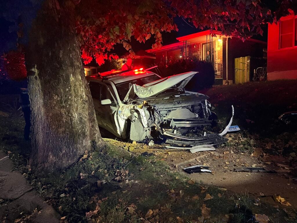 Man steals, crashes police vehicle after being handcuffed [Video]