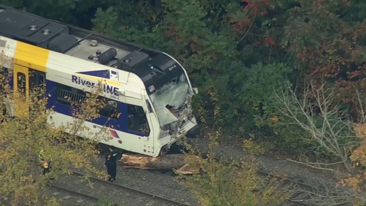 1 killed, more than 20 hurt as NJ River Line train hits tree  NBC New York [Video]