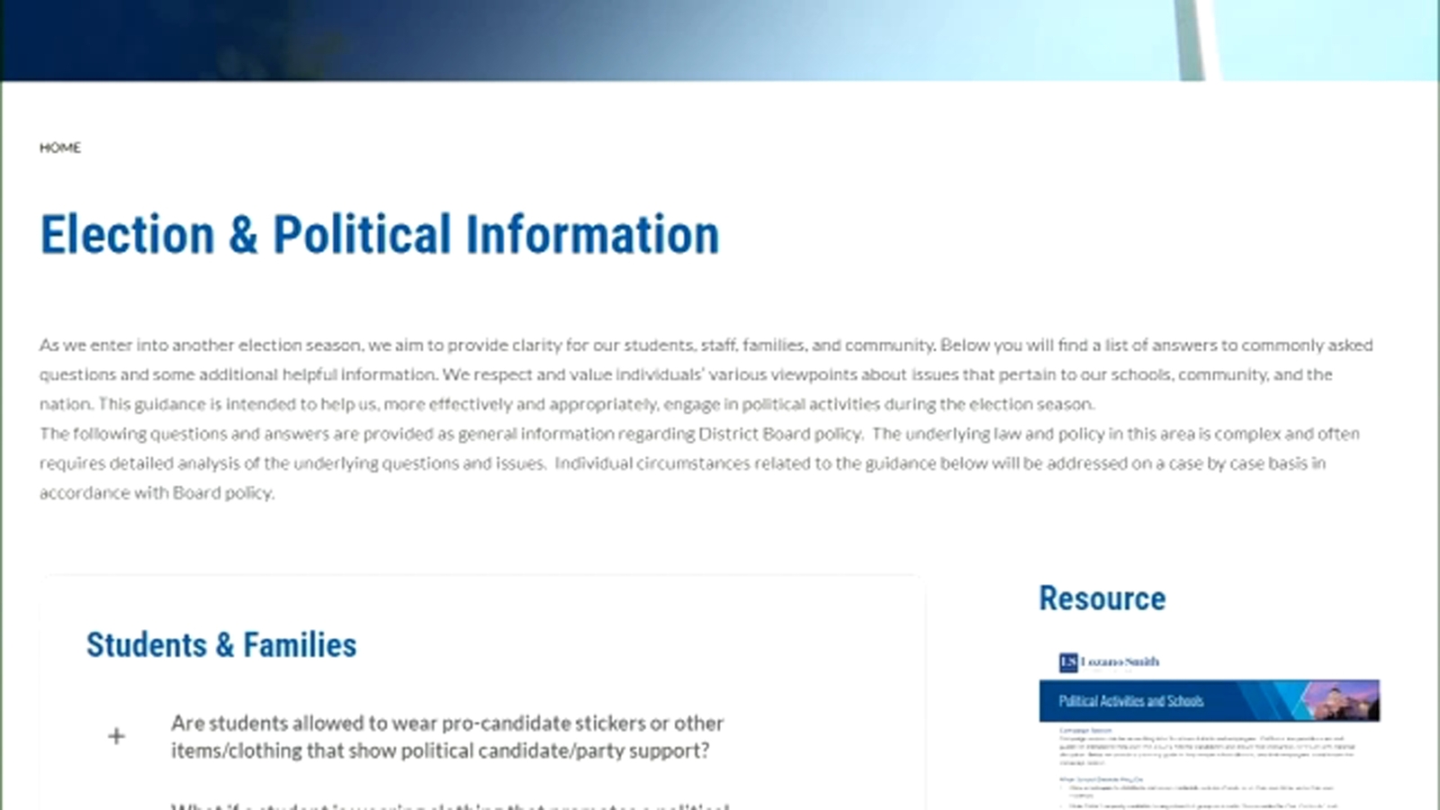 Visalia Unified creates web page for students, families and staff to find political dos and don’ts [Video]