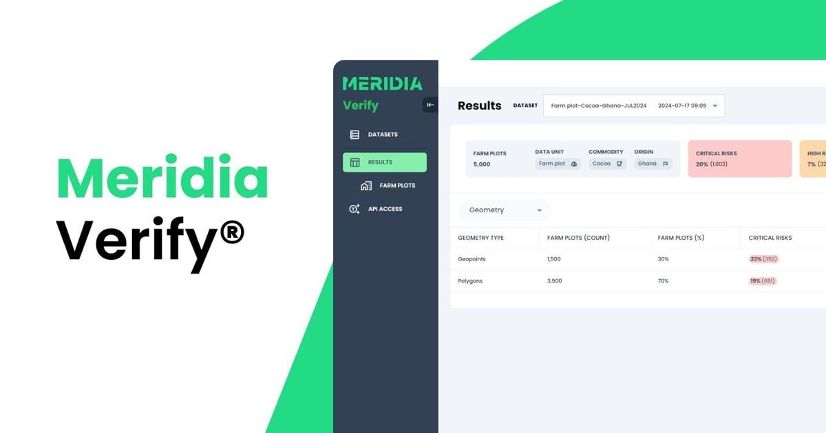 Meridia Launches Verify, the Most Comprehensive Solution for EUDR Risk Assessment | PR Newswire [Video]