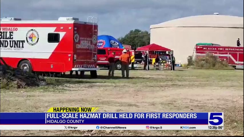 Hidalgo County emergency officials hold full-scale hazmat drill [Video]