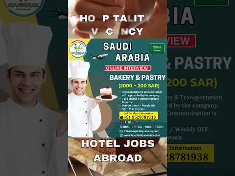 Jobs in Saudi Arabia #hospitality #hotelmanagement#hoteljobs#chefjobs [Video]