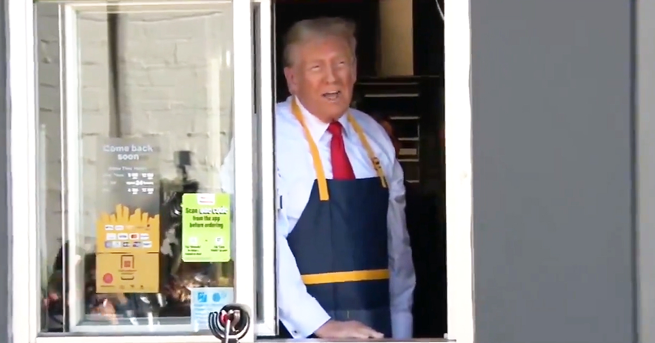 Trump Serves McDonalds to Customers At Drive-Thru [Video]