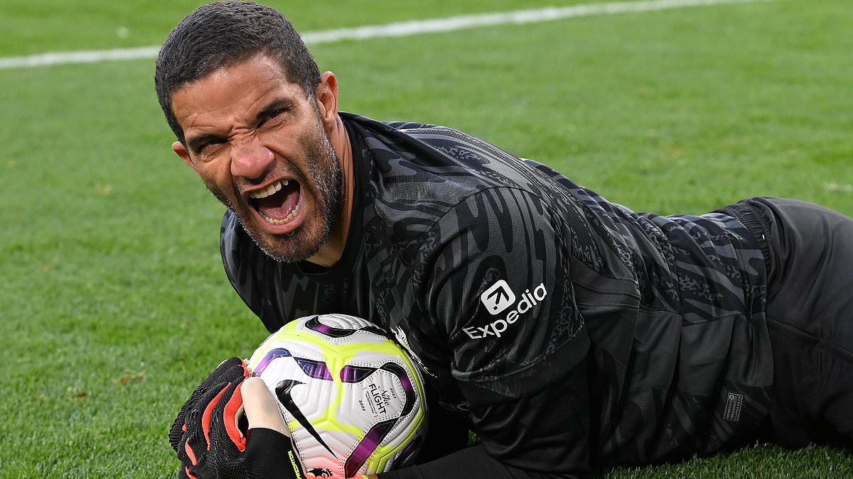 Former Liverpool goalkeeper David James turns Anfield VILLAIN as he shatters 11-year-old boy’s dream of scoring a penalty at half-time by saving both of his shots… despite boos from the crowd [Video]