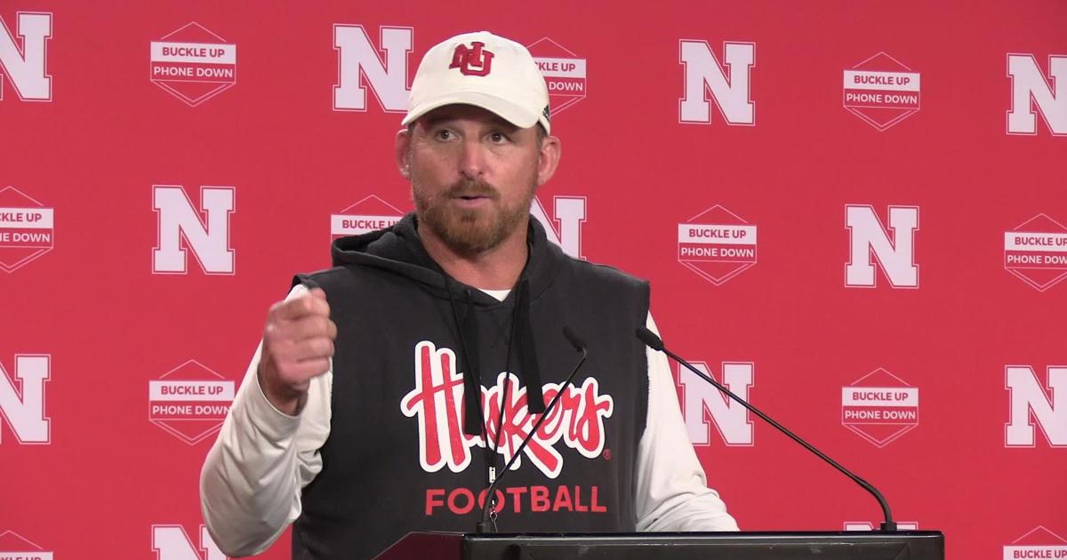 Nebraska offensive coordinator Marcus Satterfield  Oct. 22 [Video]