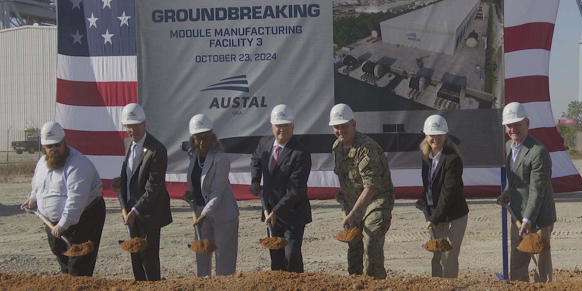 Austal holds groundbreaking ceremony for its newest facility in Mobile [Video]