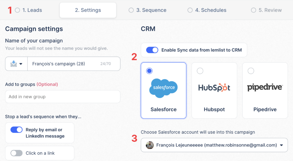 Salesforce x lemlist: Automatically sync & filter leads data [Video]