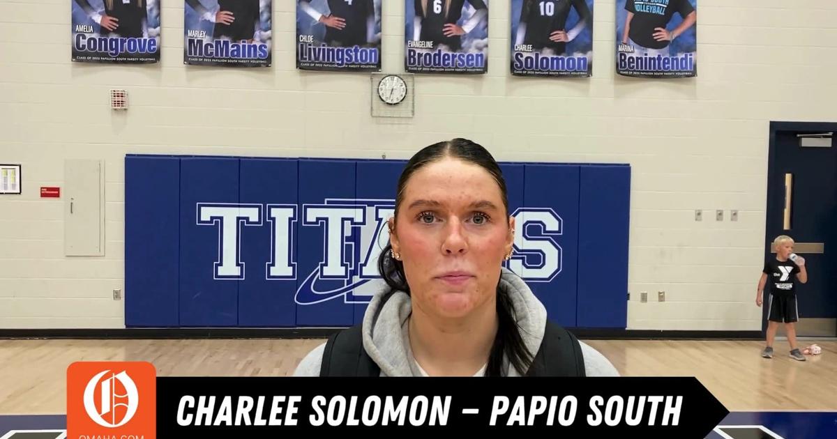 Papio South’s Charlee Solomon after winning the Metro Conference volleyball title [Video]