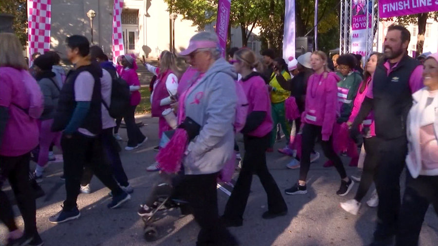 Downtown Columbus turns pink for breast cancer awareness walk [Video]