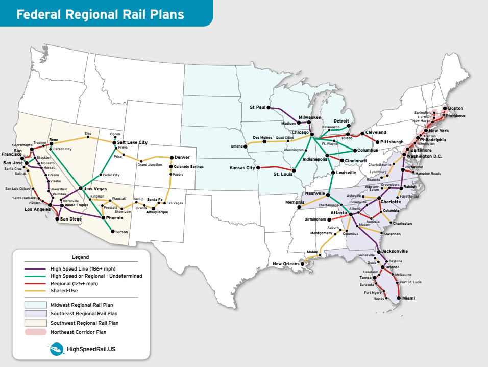 US High-Speed Rail Map Shows How New Plans Might Work [Video]