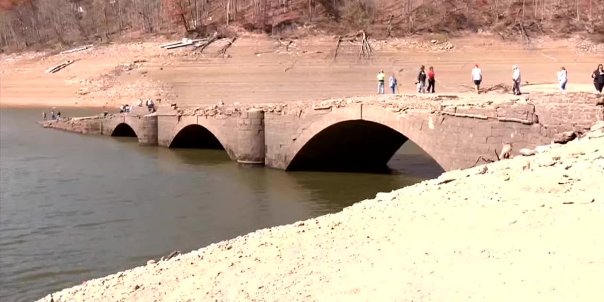 Historic bridge and town buried in water revealed due to drought [Video]