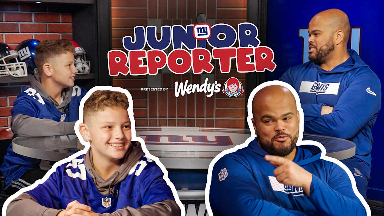 Giants Jr. Reporter Interview with Jermaine Eluemunor [Video]