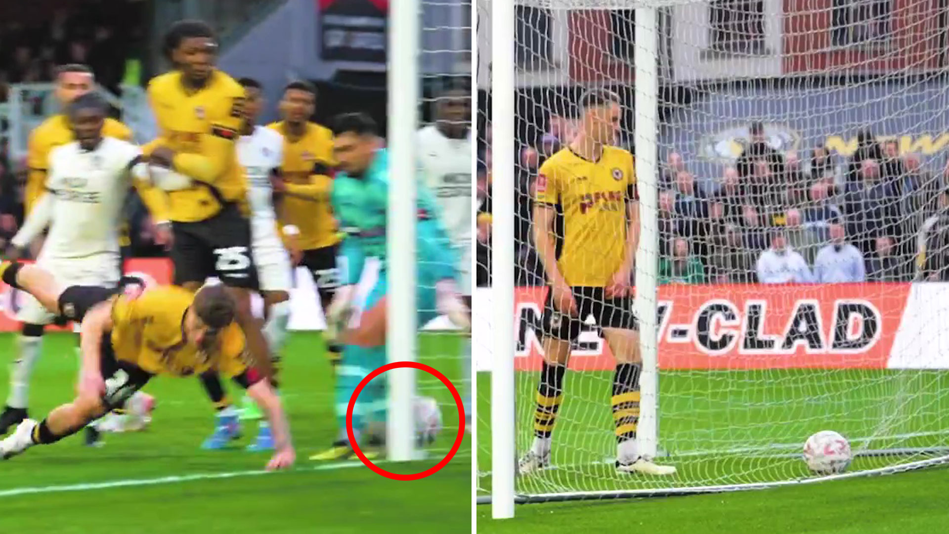 Watch astonishing FA Cup ghost goal as linesman appears to fall victim to ‘surreal’ optical illusion [Video]