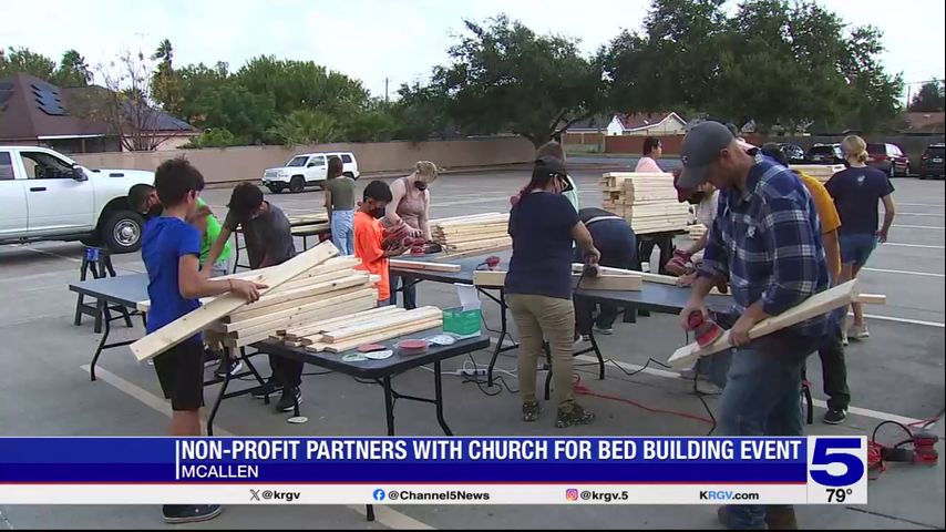 Volunteers team up with non-profit to build beds for children in need [Video]