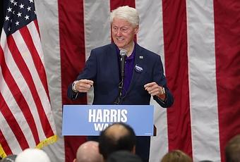 Bill Clinton Addresses IsraelHamas War at Kamala Harris Rally in Michigan (video)