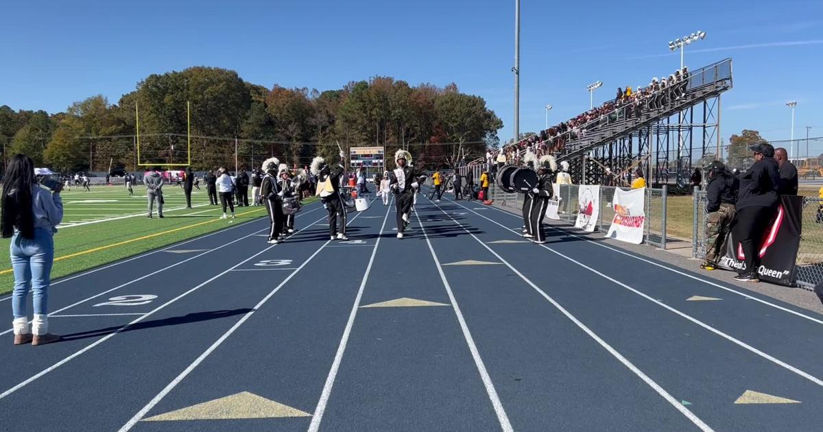 Highland Springs marching battalion during the East End Showdown [Video]