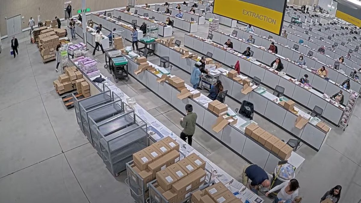 Heres a live view inside LA Countys ballot processing center  NBC Los Angeles [Video]