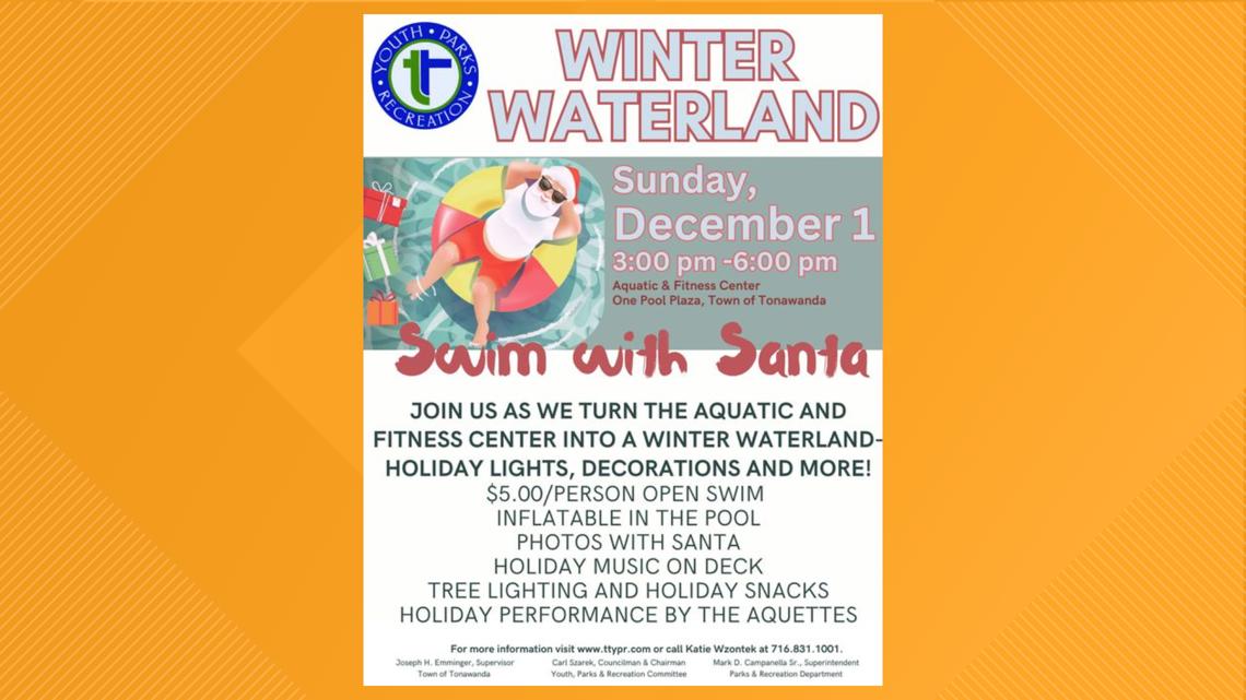 Winter Waterland swim with Santa event in the Town of Tonawanda [Video]