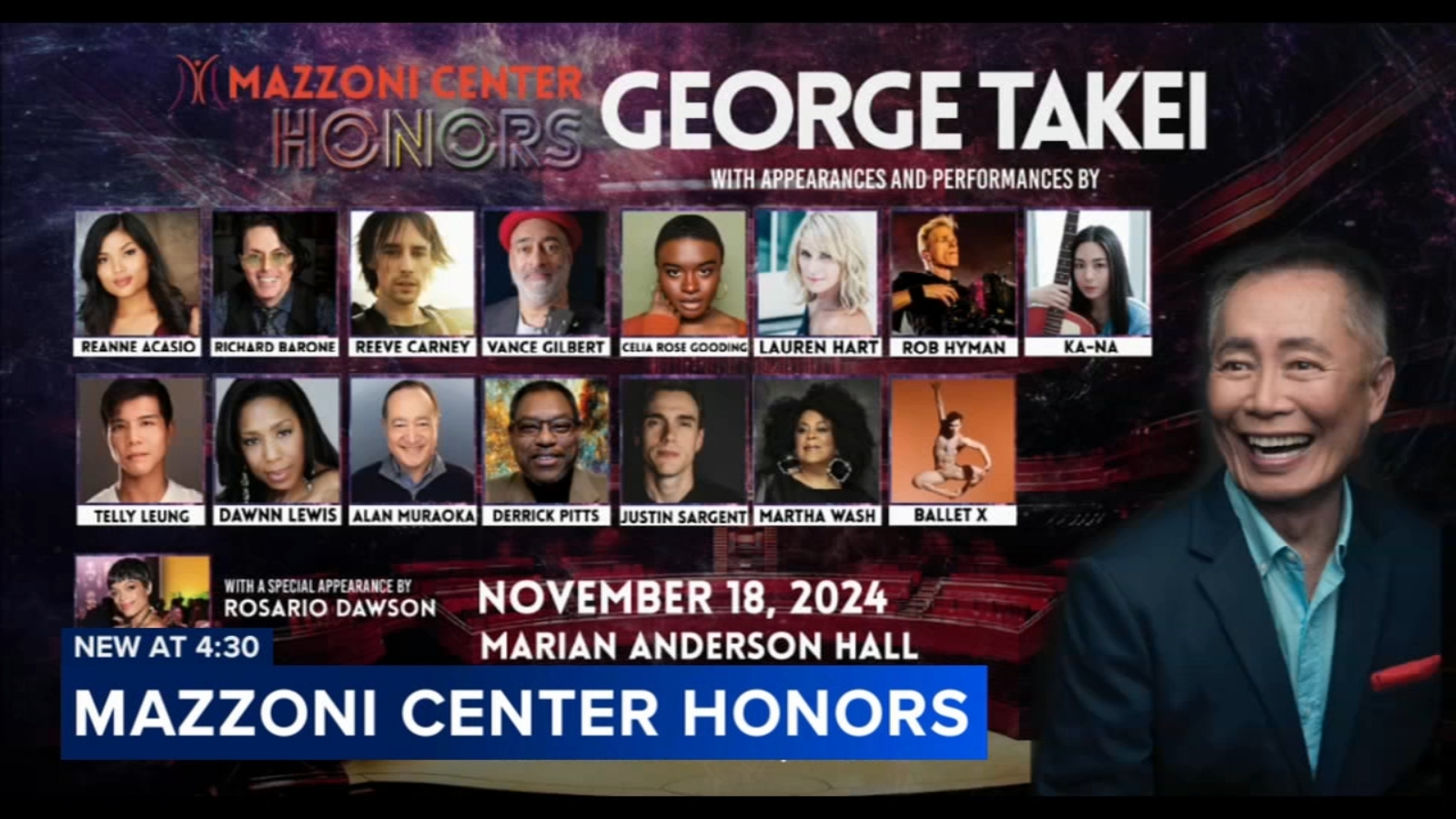 Mazzoni Center honors George Takei next month [Video]