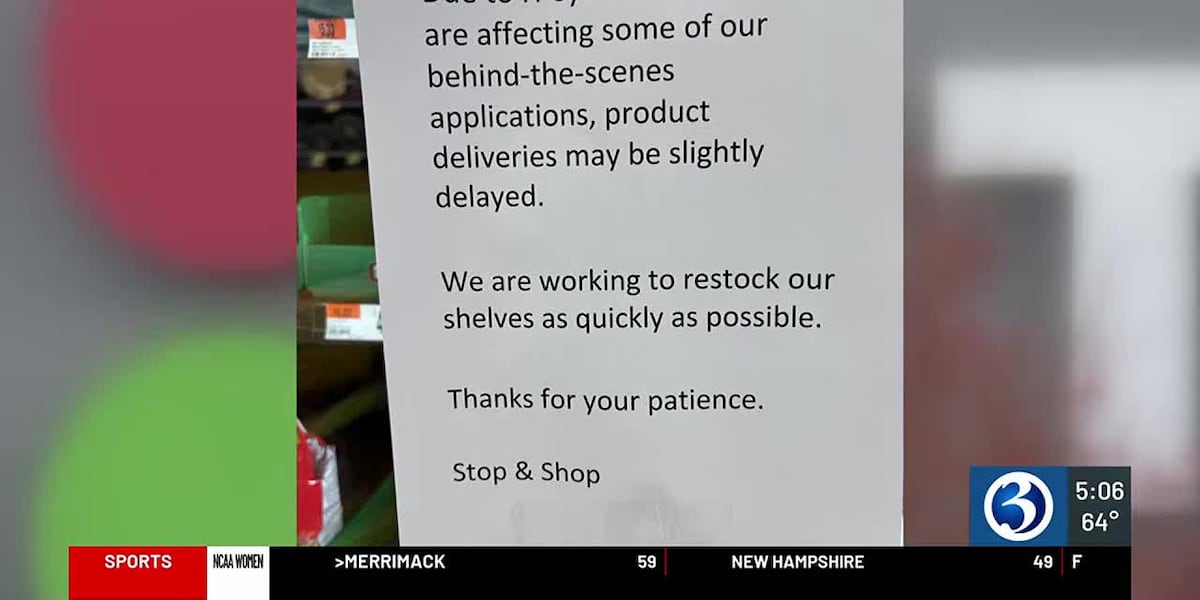 Cybersecurity issue leads to distribution issues at multiple Stop and Shop stores [Video]