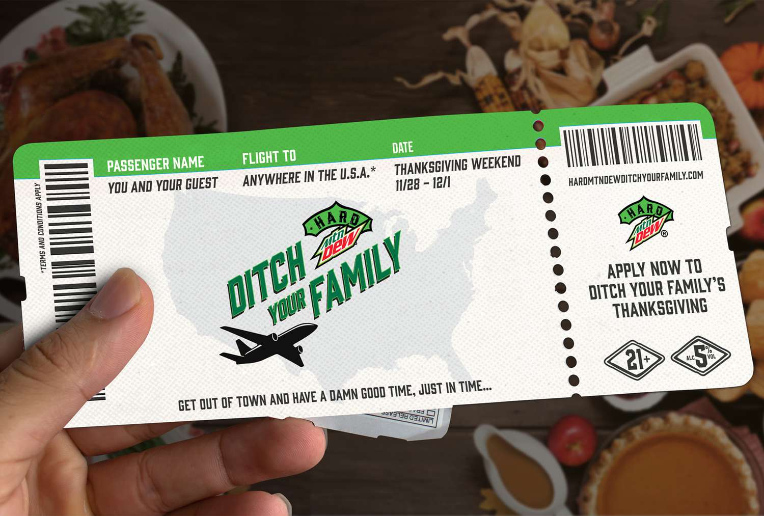 Hard Mountain Dew Is Giving Away a ‘Ditch Your Family’ Thanksgiving Trip [Video]