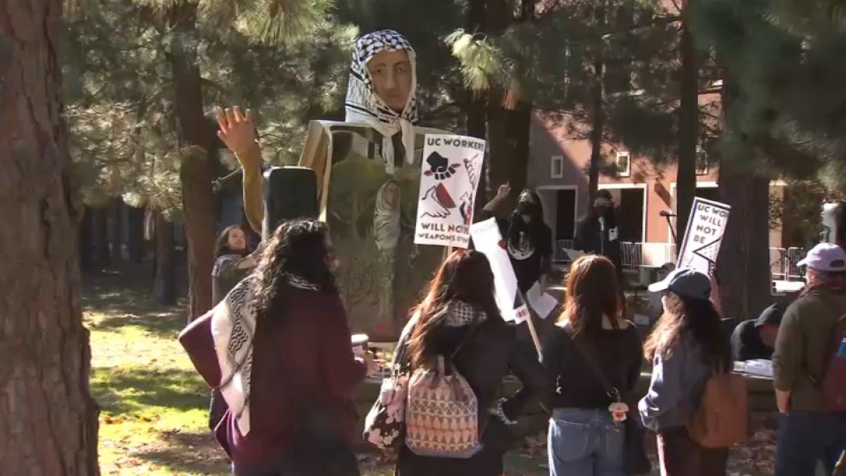 Gaza war protesters gather outside UC regents meeting in SF  NBC Bay Area [Video]