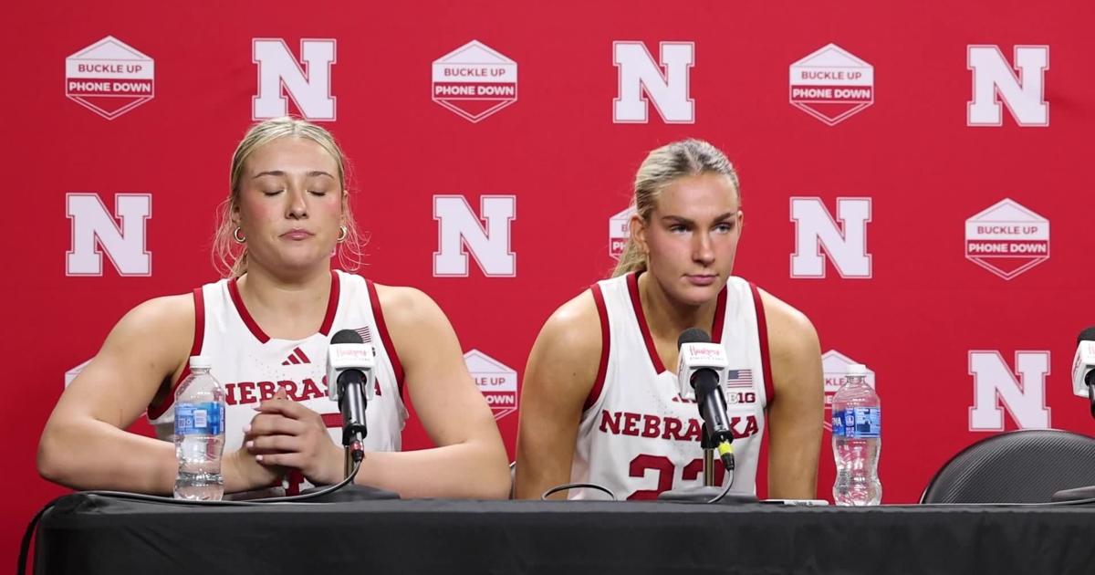 Nebraska’s Alexis Markowski and Natalie Potts after defeating Southern [Video]