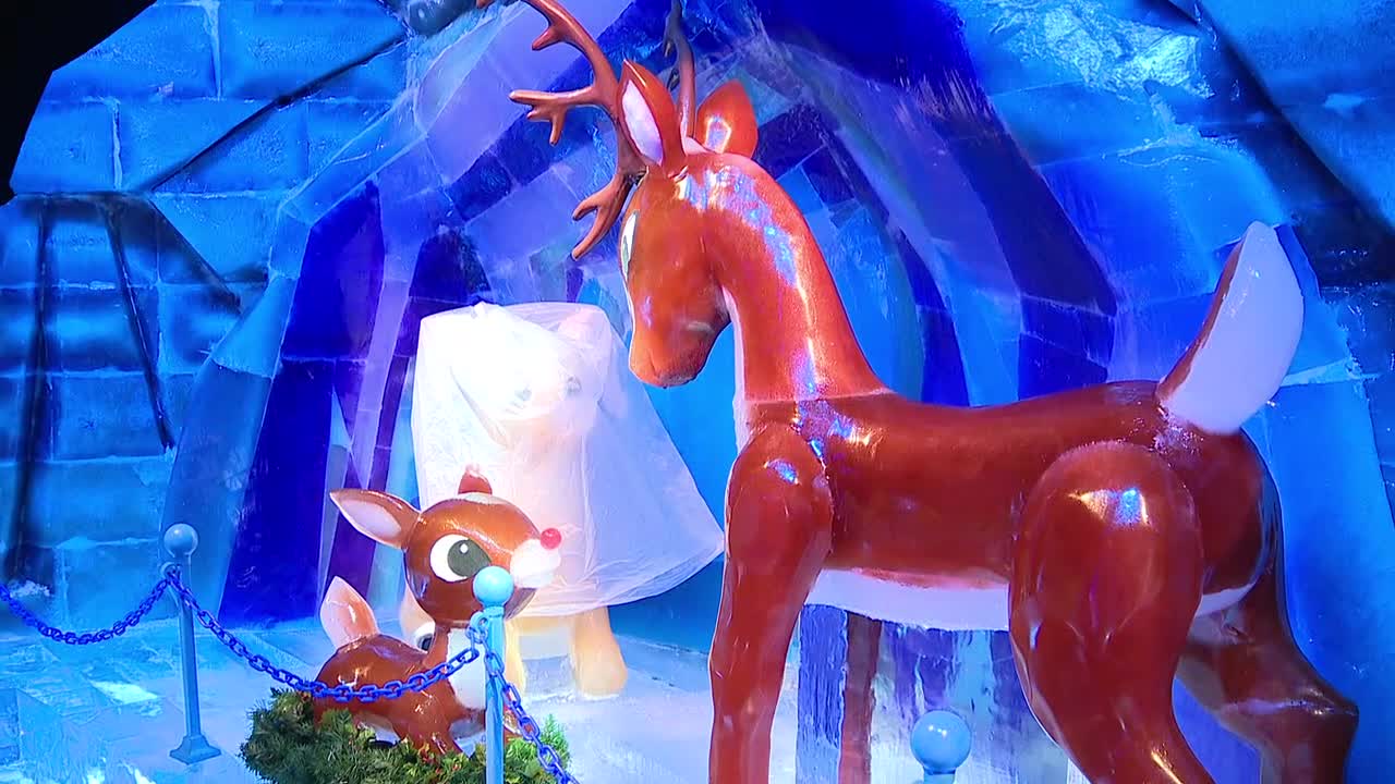 Gaylord Texan ICE! exhibit returns with Rudolph the Red-Nosed Reindeer theme [Video]