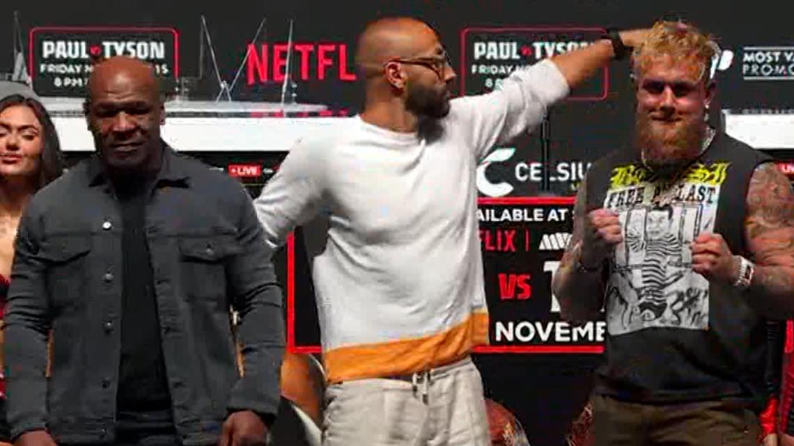 Mike Tyson, Jake Paul introduced at press conference ahead of Netflix fight [Video]