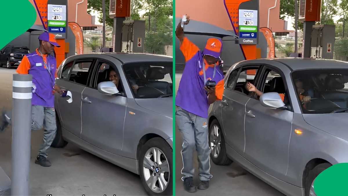 Bathong, Why Am I Smiling?: Mzansi Reacts to Petrol Attendant Dancing for Customer [Video]