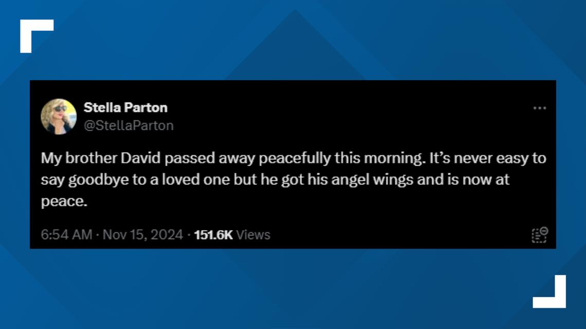 David Parton, sibling to Dolly Parton, died Friday morning [Video]