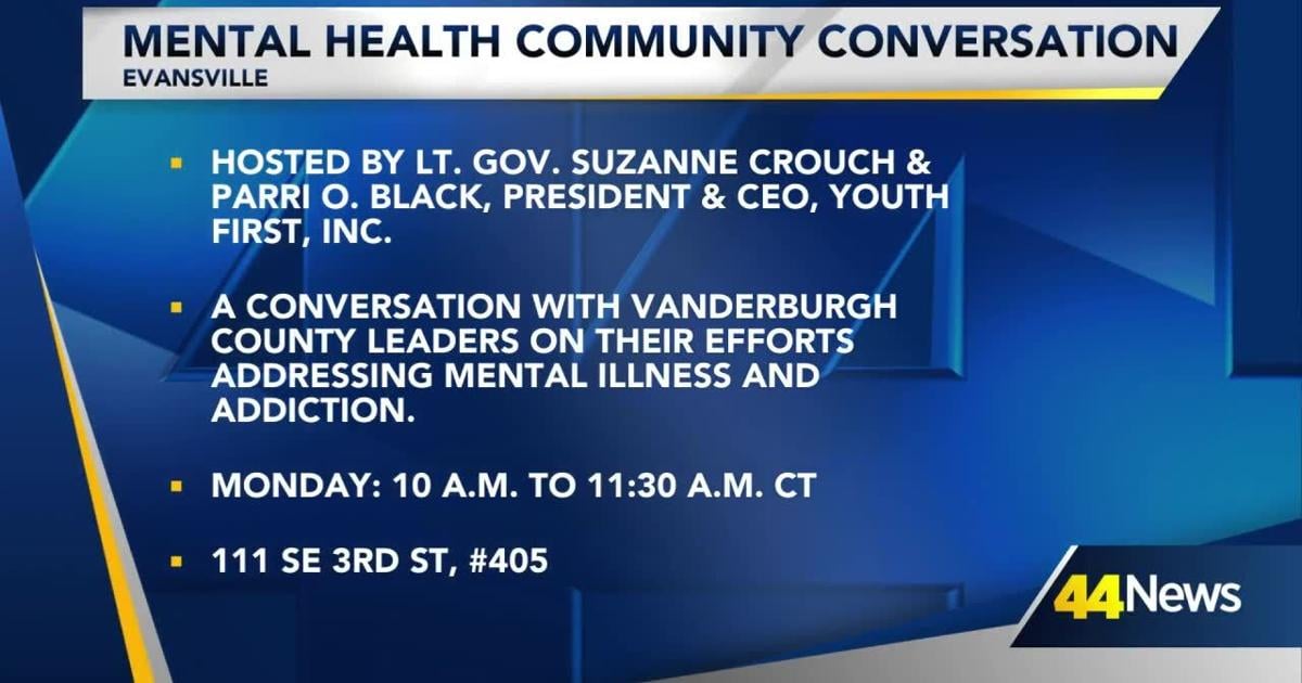 Lt. Gov. Suzanne Crouch to host Mental Health Community Conversation in Evansville | Video