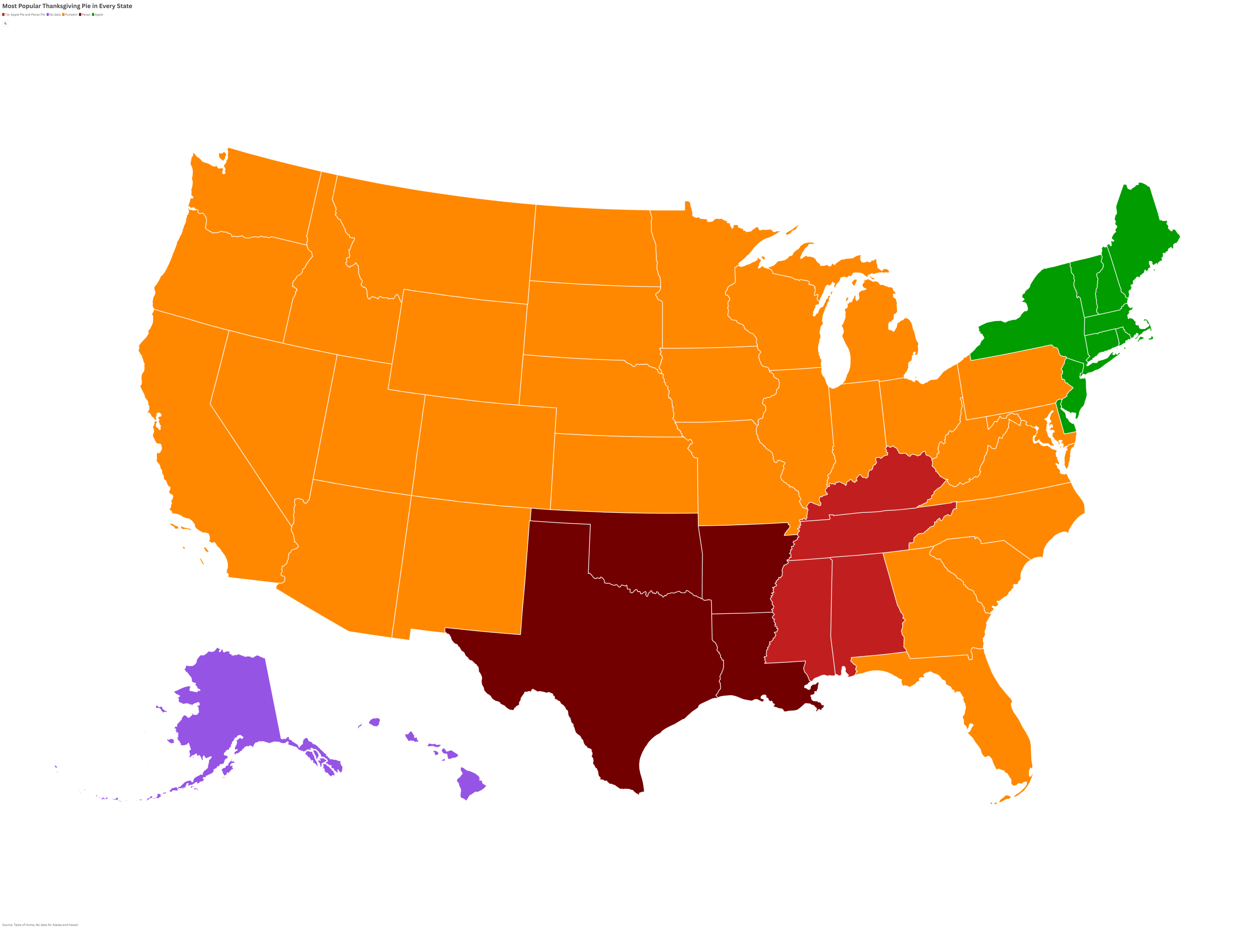 Map Shows Most Popular Thanksgiving Pie in Every State [Video]