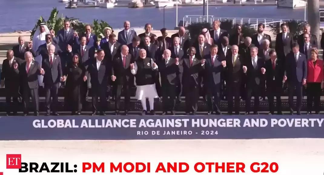 2024 G20 Summit: PM Modi and other leaders gather for family photo in Brazil