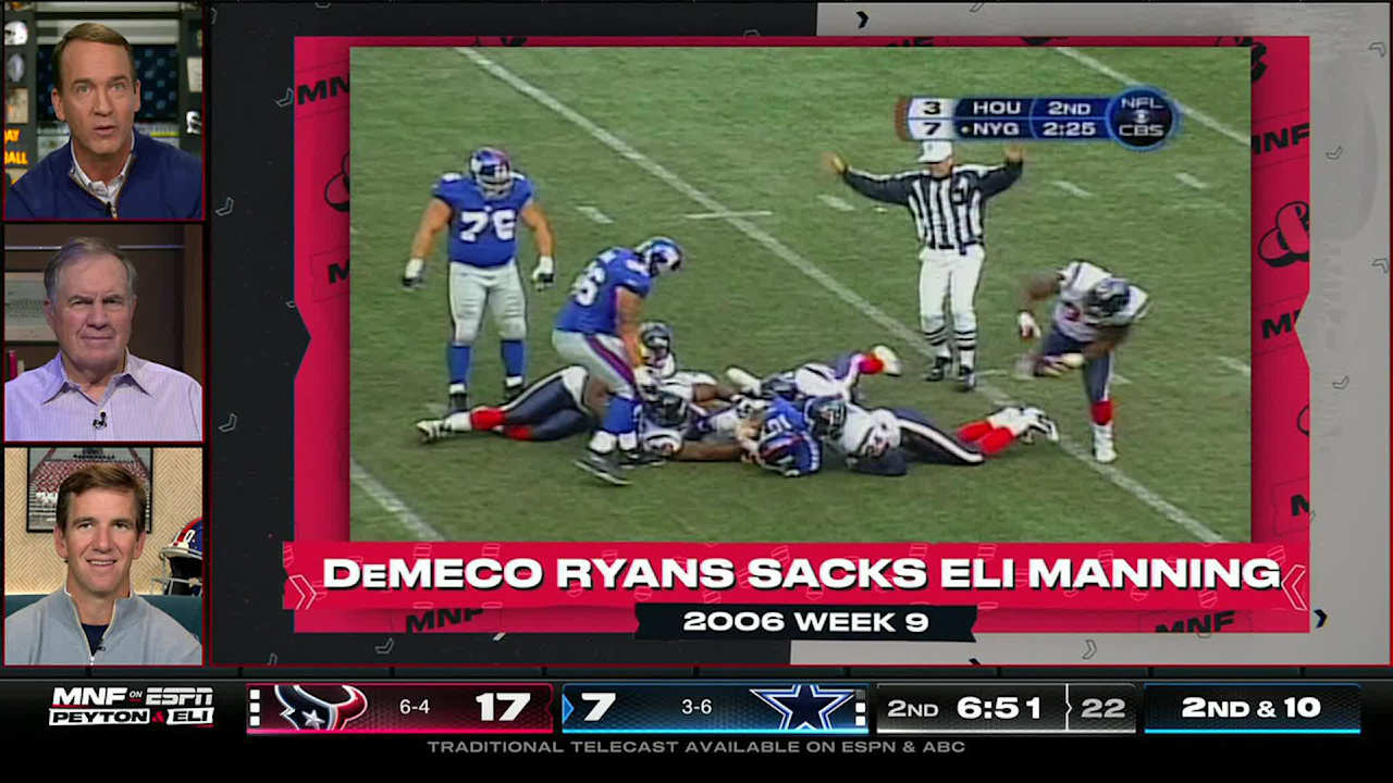 Peyton reviews the time DeMeco Ryans sacked Eli [Video]