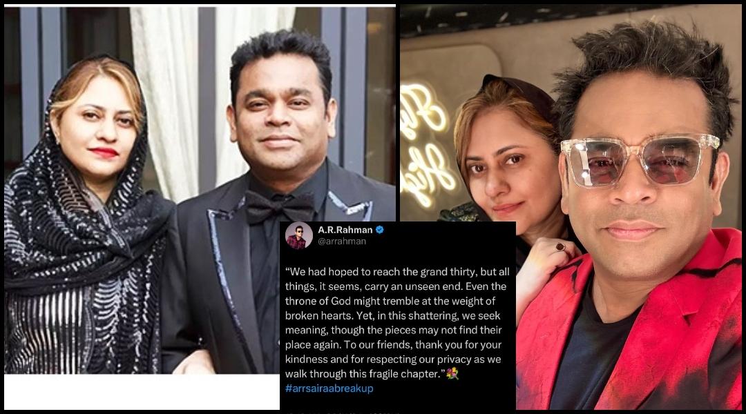 ‘Cringe, why hashtag for breakup’: AR Rahman criticised for adding #ARSairaBreakup on post announcing separation with Saira Banu [Video]