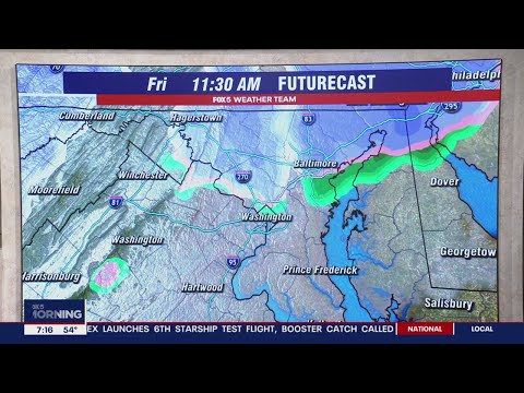 DC Weather: Rain Wednesday evening, snowflakes possible Friday morning [Video]