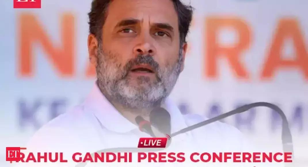 Gautam Adani indictment: Rahul Gandhi Press Conference at AICC headquarters | Live - The Economic Times Video